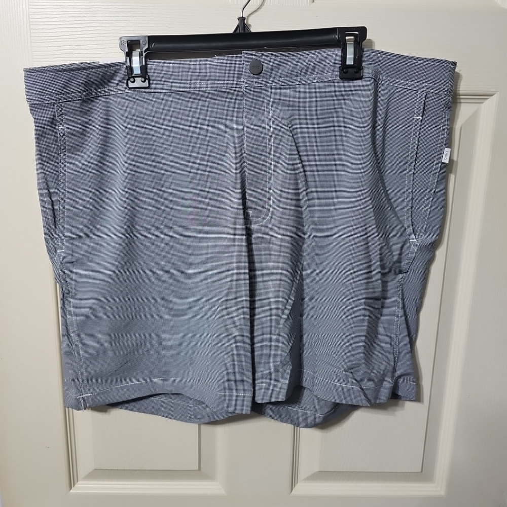 Onia Calder Swim Trunks Shorts Mens Blue/Black Size 38 Inseam 7.5 Lined NWT $145